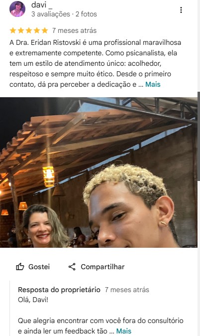 Avaliação de Davi no Google